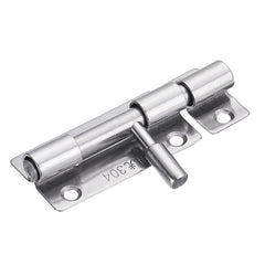Stainless Steel Door Latch Sliding Lock Barrel Bolt Hasp Staple Gate Safety Lock with Padlock Hole