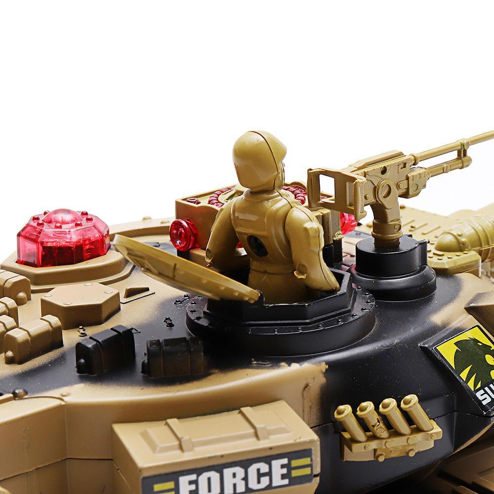 Plastic 2.4G 10CH RC Tank With Light Sound RC Car Toys