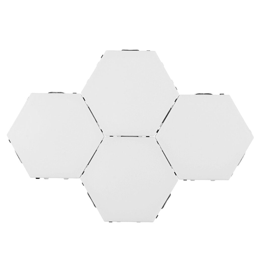 4x Modular LED Touch Wall Lamp Hexagonal Honeycomb Magnetic Quantum Night Light