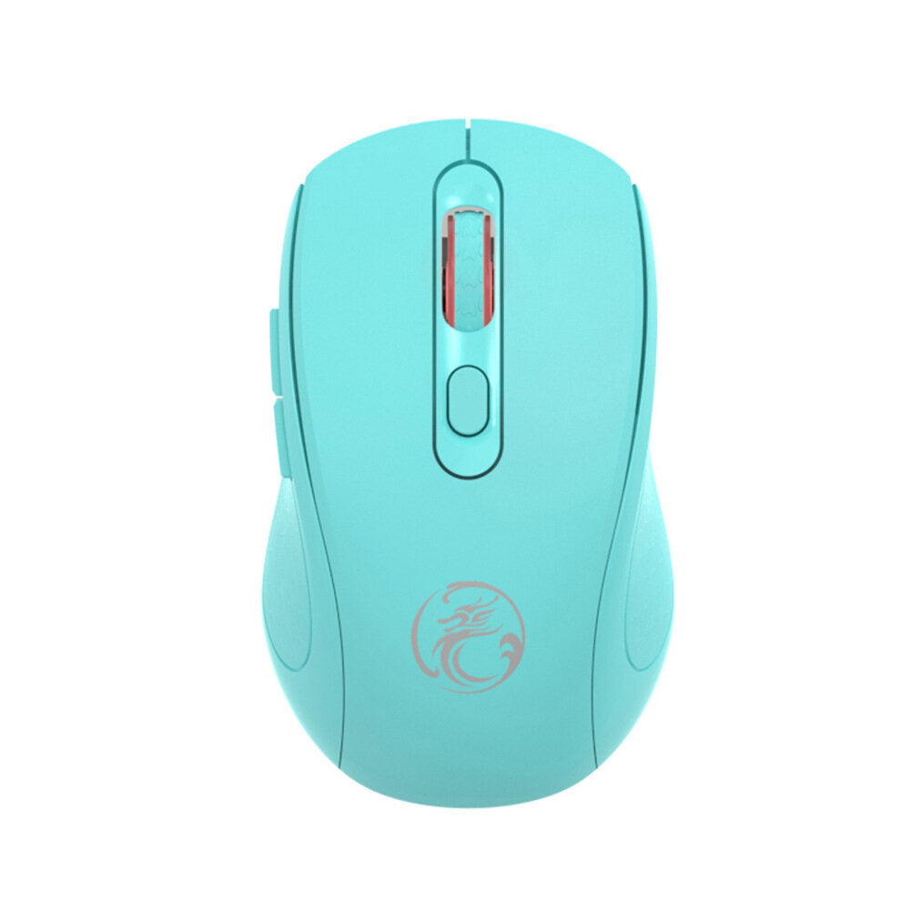 2.4G Wireless Mouse 6 Silent Buttons Adjustable 800-1600DPI Rechargeable Ergonomic Mouse for Home Office