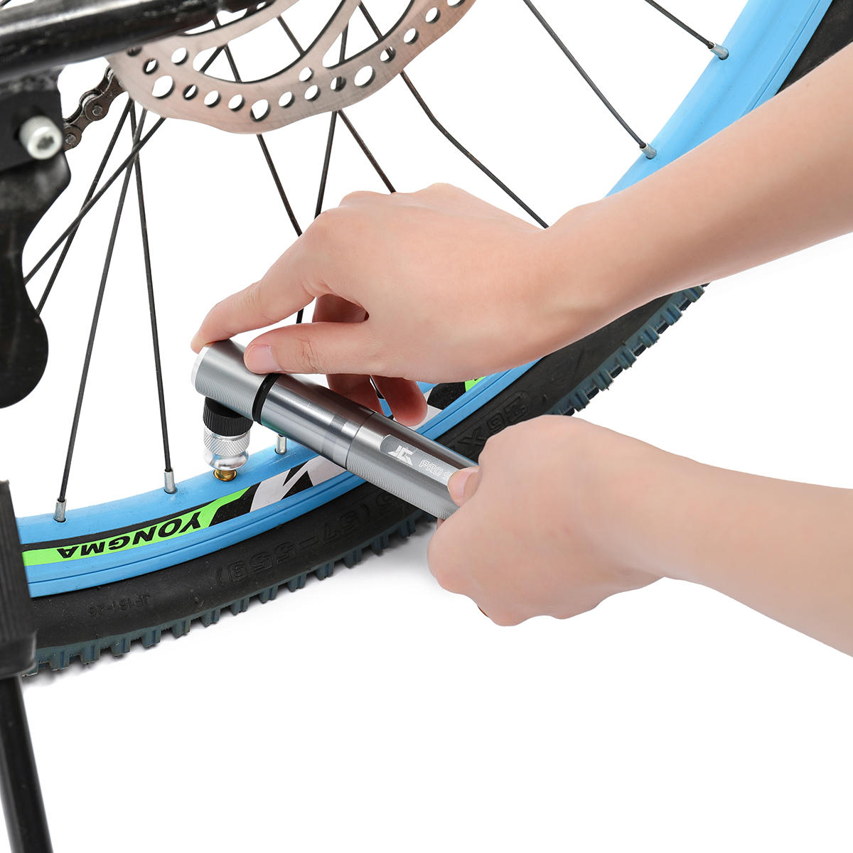 160 PSI Mini Bike Pump Bicycle MTB Tire Air Pressure Cycling Inflator Ball