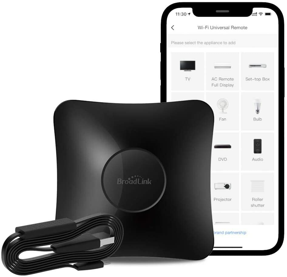 Smart Remote Control Universal Remote Control Hub With HTS2 Temperature & Humidity Sensor USB Cable Set Works With Alexa Google Home IFTTT