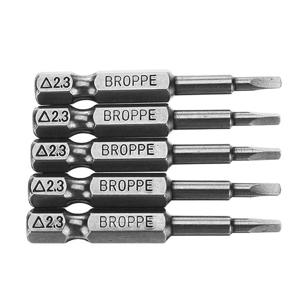 5pcs 2.3 1/4 Inch Hex Magnetic Triangle 50mm Screwdriver Bits Set