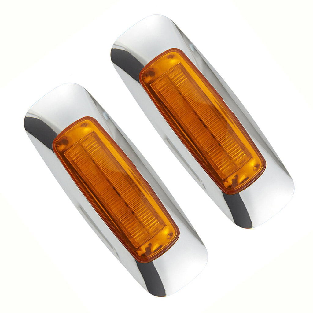 2X 8LED 12V/24V Waterproof Side Marker Lights Taillights For Truck Pickup