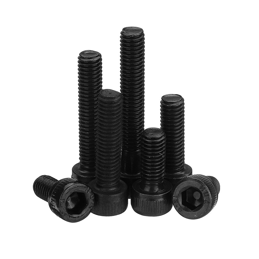 140Pcs M5 12.9 Grade Carbon Steel Hex Socket Cap Head Screw Bolt Assortment Kit