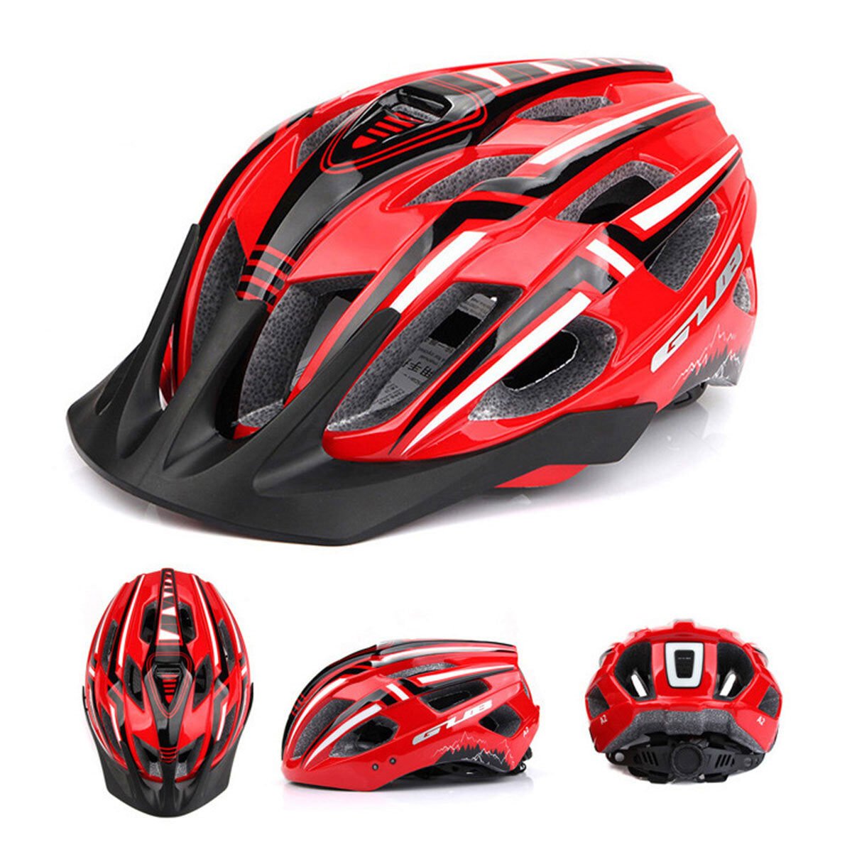 Bike Helmet Ultralight USB Rechargeable Bike Headlamp Safety Breathable Bicycle Cycling Helmet