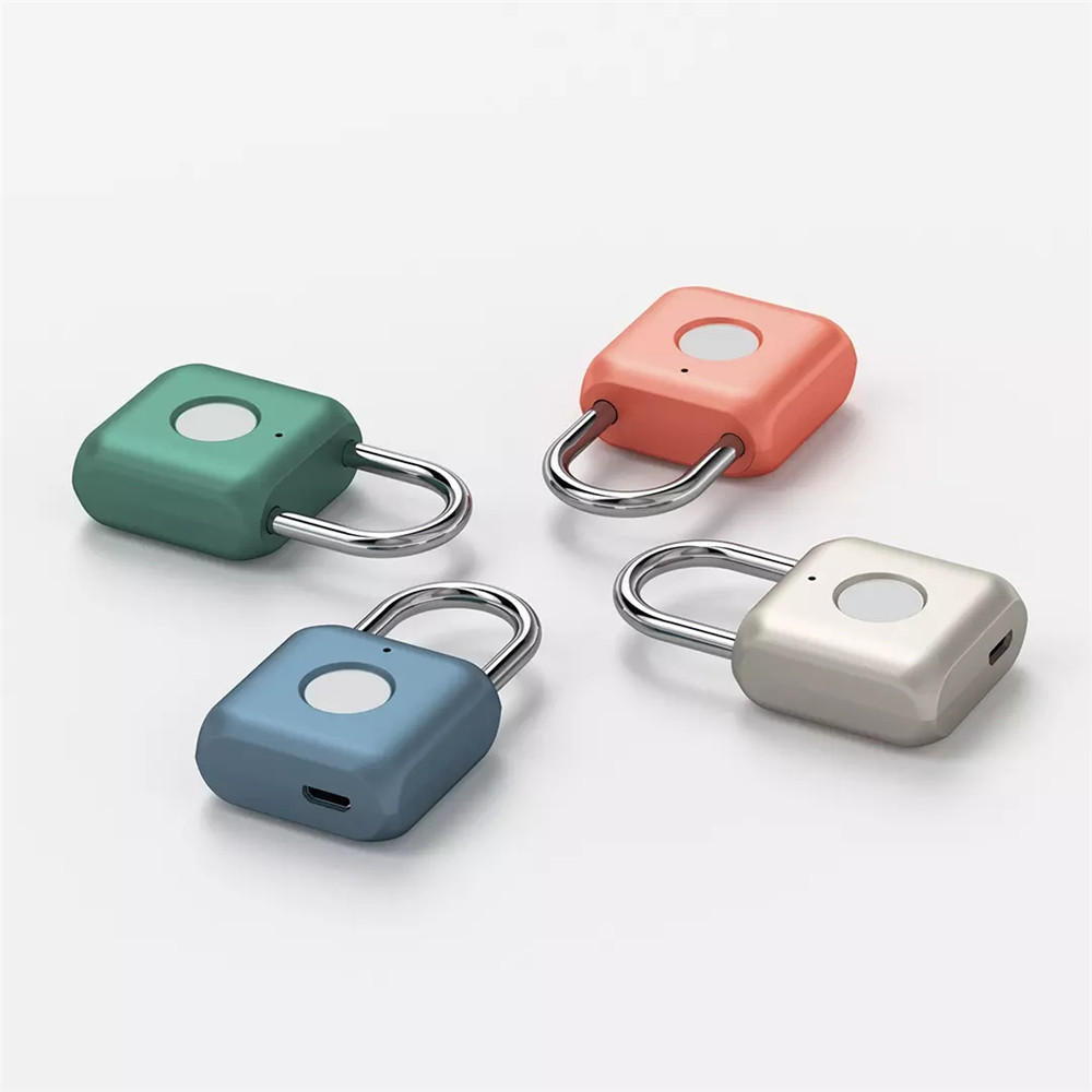 USB Rechargeable Smart Fingerprint Padlock Door Lock Waterproof Keyless Anti Theft Travel Luggage Drawer Safety Lock from