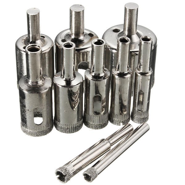 10pcs 6-32mm Diamond Hole Saw Drill Bit for Glass Ceramic Marble