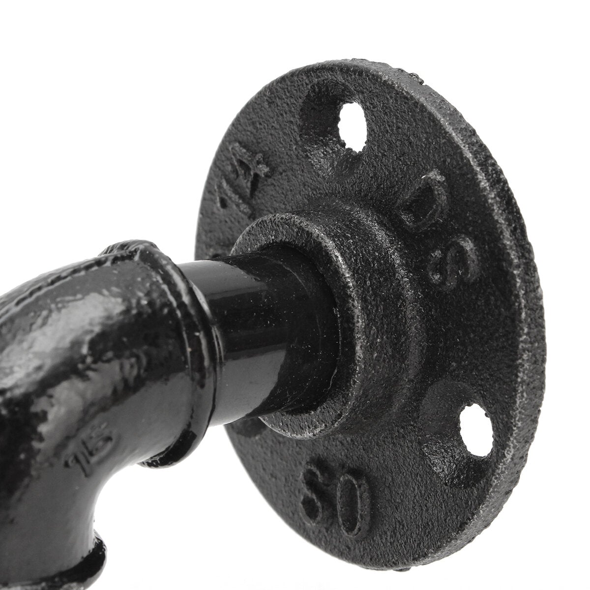2 Set Flange Industrial Steel Pipe Shelf Bracket Wall Holder Bracket House DIY Decor