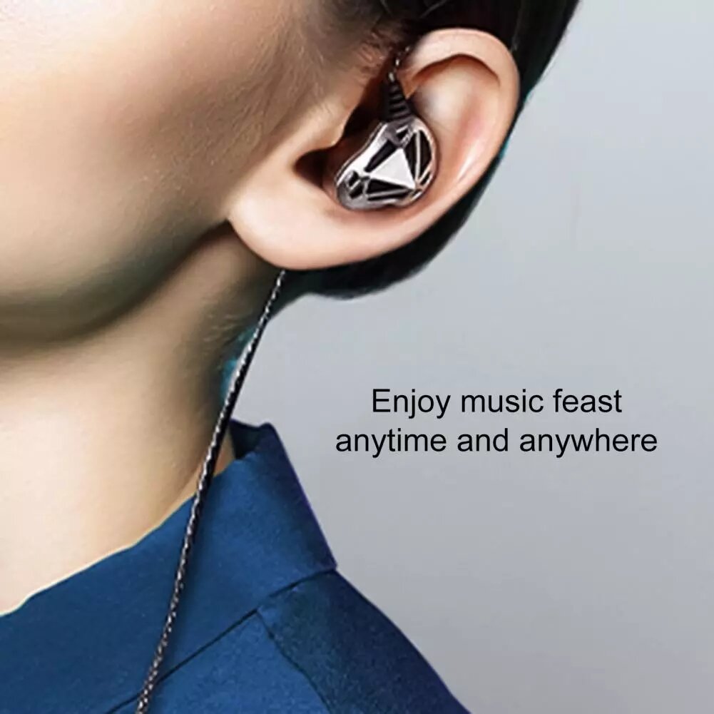 Hollow Subwoofer Heavy Bass Volume Control Noise Reduction Earphones With Mic Setro In-Ear Wired Headset
