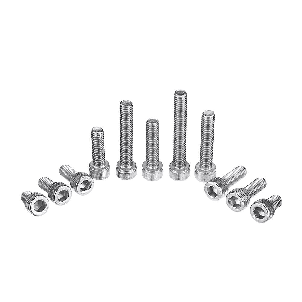 88Pcs M6 Hex Socket Cap Head Screw Bolts Assortment Set 304 Stainless Steel