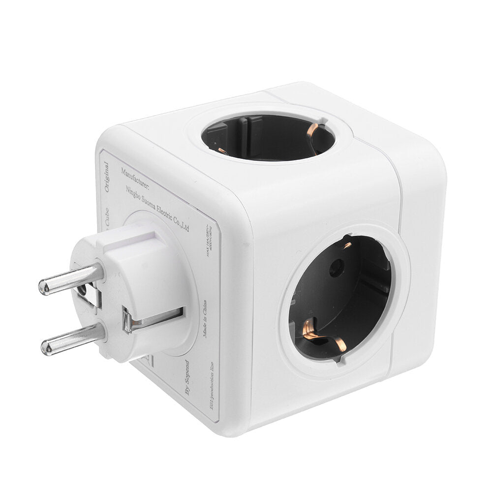 Grey Charging Dock Original PowerCube Socket EU Plug 5 Outlets Adapter 16A 250V 3680W Power Cube