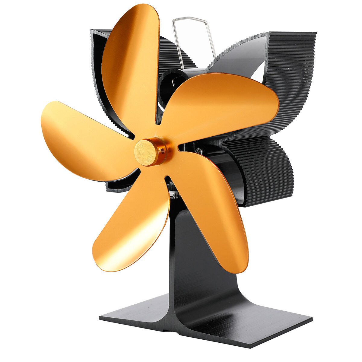 5 Blades Fireplace Fan Stove Fan Heated Fan Heat Powered Eco Fan Low Noise
