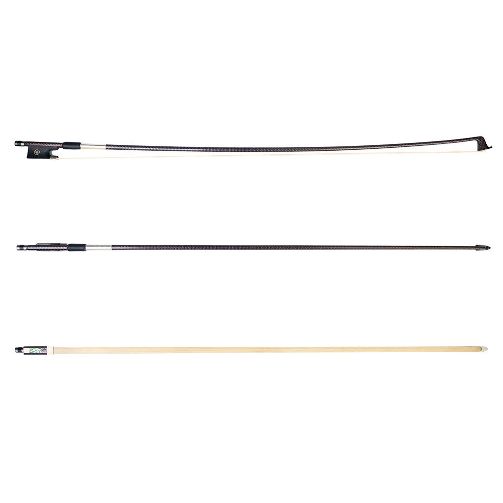 Master Red Silk Braided Carbon Fiber Violin Bow 4/4 White Mongolia Horsehair Ebony Frog Durable And Fast Responses