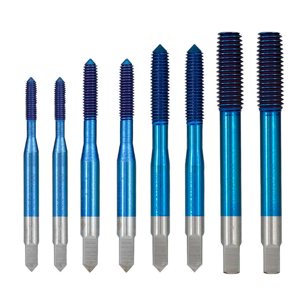Blue Nano Flute less Forming Machine Taps M2-M12 Metric Plug Tap Extrusion HSS Thread Screw Drill