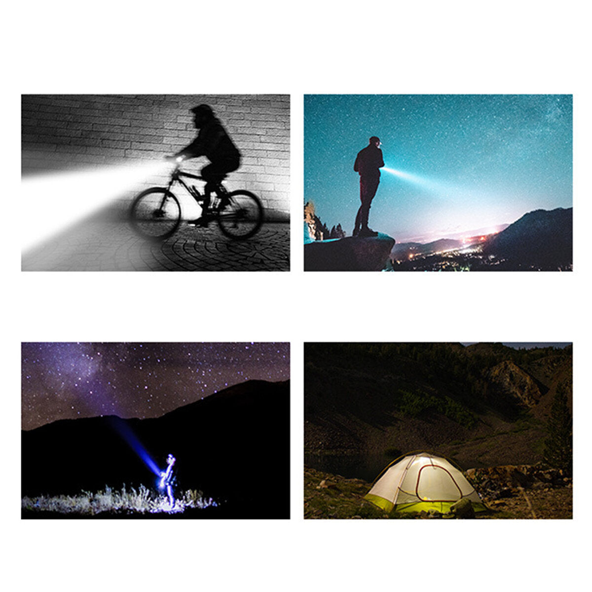 4 T6 LED Bike Front Light USB Rechargeable Aluminum Alloy 7 Modes Bike Headlight For Mountain Road Bike