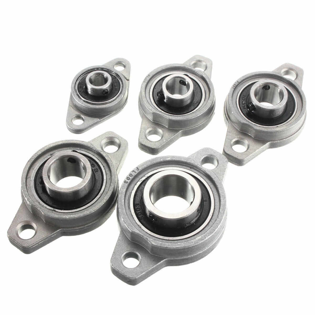 Zinc Alloy Pillow Block Flange Ball Bearing 8/10/12/15/17mm Bore Diameter KFL Series