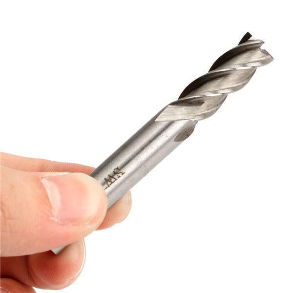 3/8 Inch Diameter HSS 4 Flute Straight End Mill Cutter High Speed Steel CNC Bit