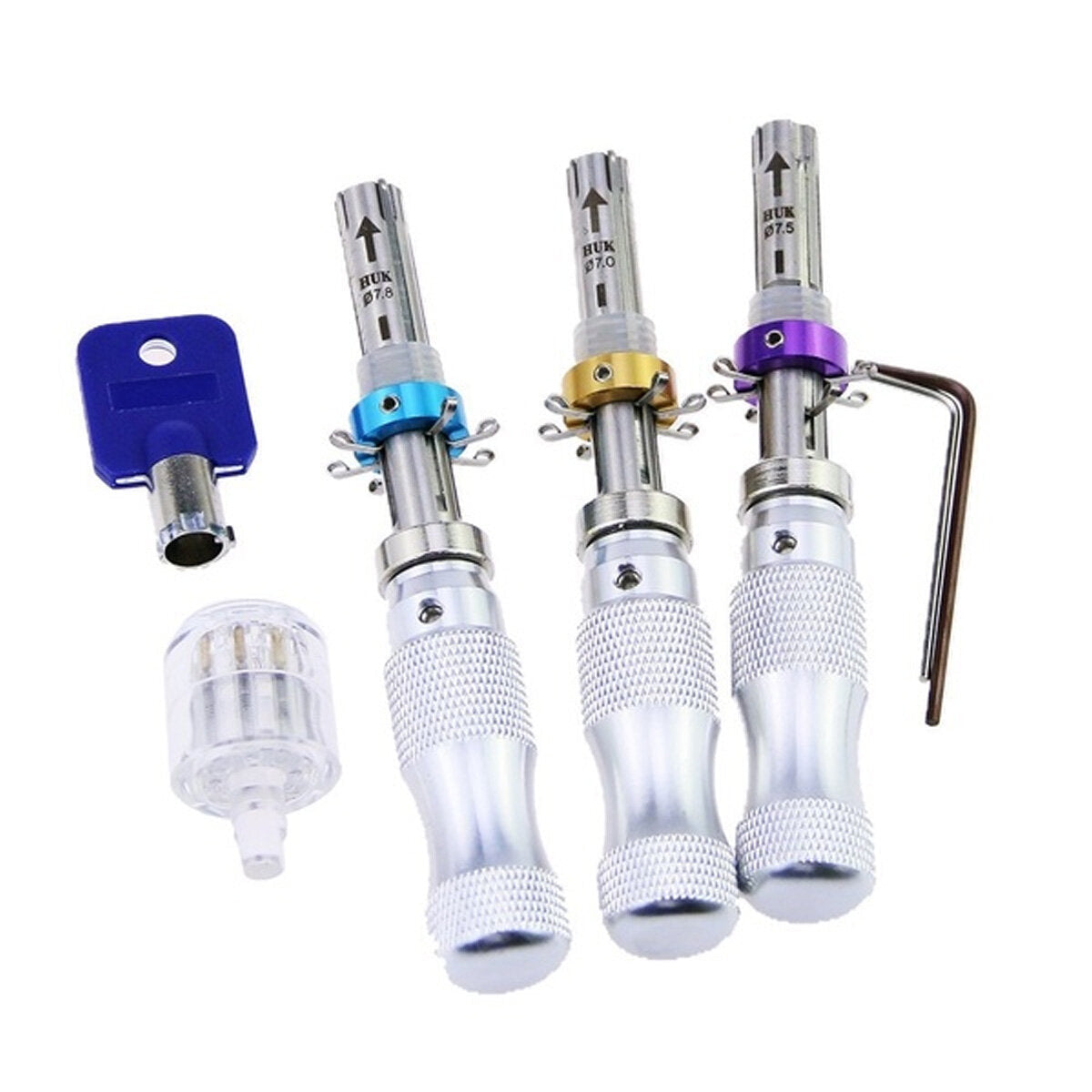 Adjustable Tubular Locksmith Safe Box Tools Lock lockpicking Practice Kit Door Opener Tool