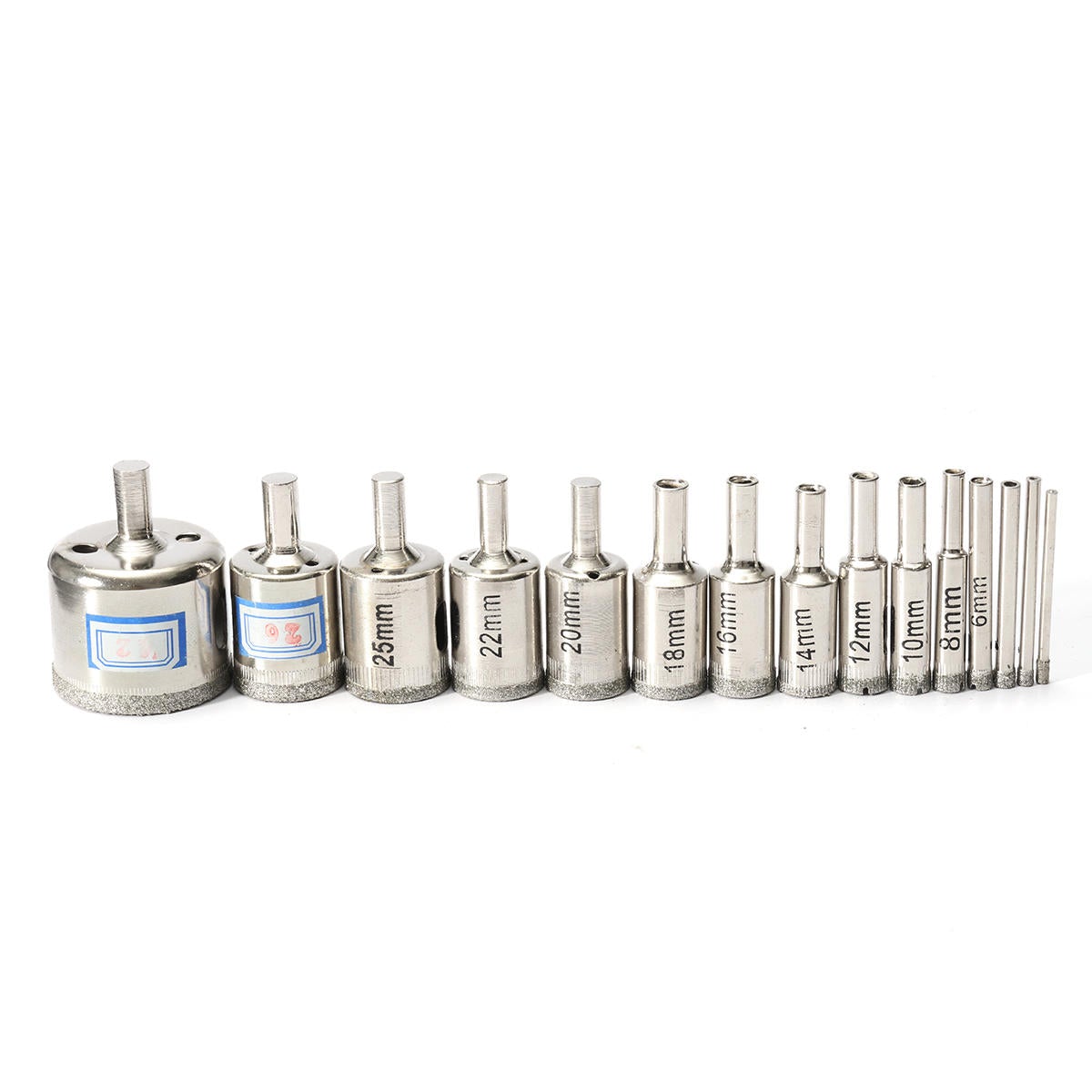 15pcs 3-42mm Diamond Hole Saw Cutter Set Tile Ceramic Glass Porcelain Marble Drill