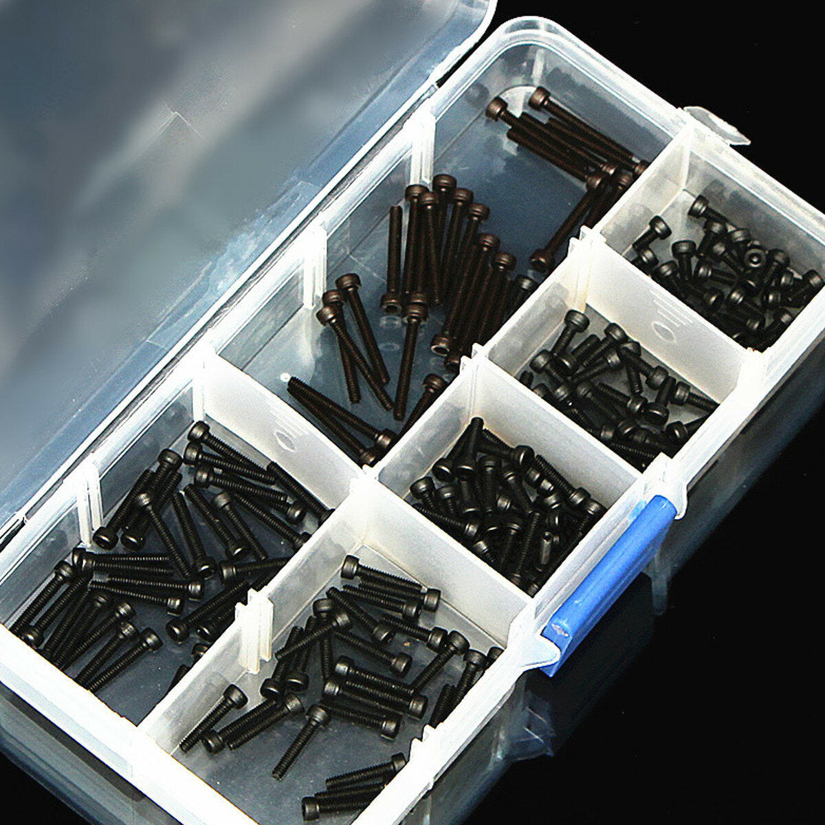 M2 Carbon Steel Allen Bolt 4-16mm Hex Socket Cap Screw Metric Assortment Kit 180pcs