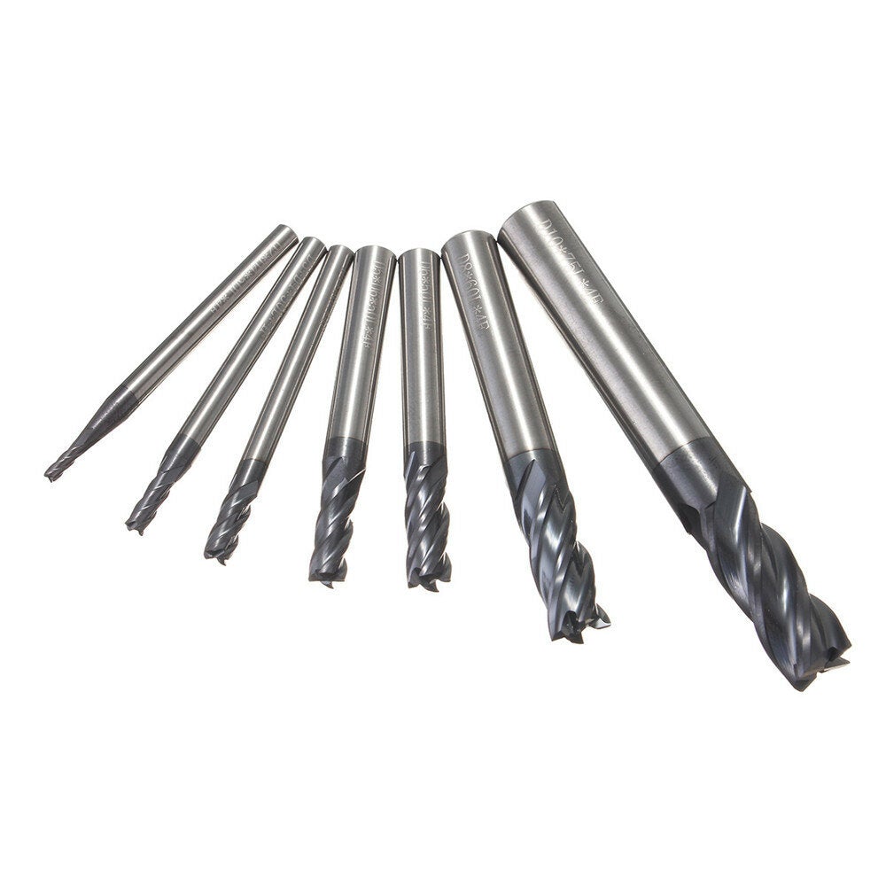 2/3/4/5/6/8/10mm Milling Cutter Tungsten Steel Coated 4 Flutes End Mill CNC Tool