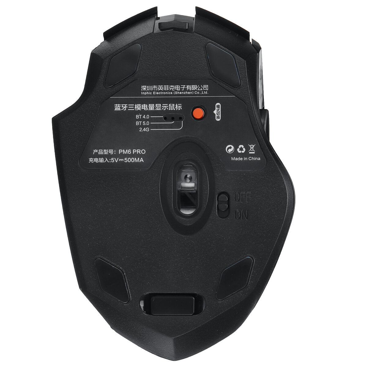 USB Rechargeable Wireless Gaming Mouse 2.4GHz Receiver Bluetooth 5.0 Triple 1600DPI Optical Mouse for PC Laptop Computer