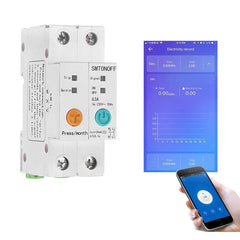 WIFI Metering Switch Smart Leakage Switch Current Voltage Power Data Acquisition Mobile Phone Remote Control Switch