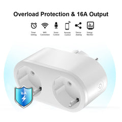 Smart WiFi Socket Remote Control Outlet Voice Control Wireless Switch Plug Works With Google Home Alexa Voice Control For Tuya 16A