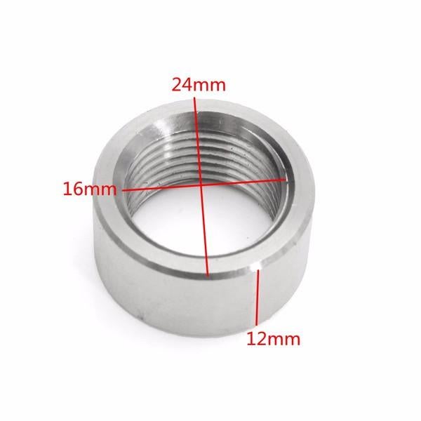 Round Sensor Nut Thread Stainless Steel Exhaust Pipe Base O2 Oxygen Sensor Nut