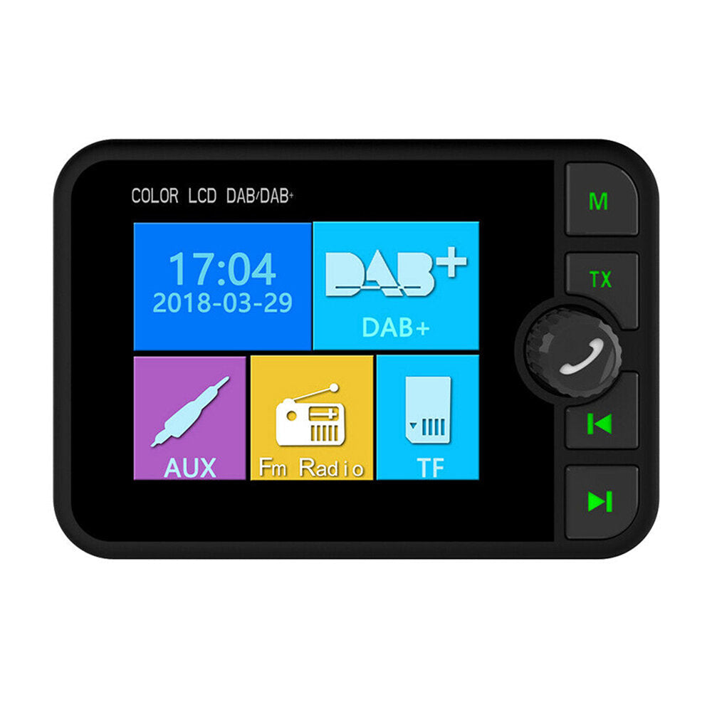 2.4 inch Color Screen Car DAB Digital Receiver DAB+Radio with Handsfree Bluetooth Kit and Music Play USB Charging