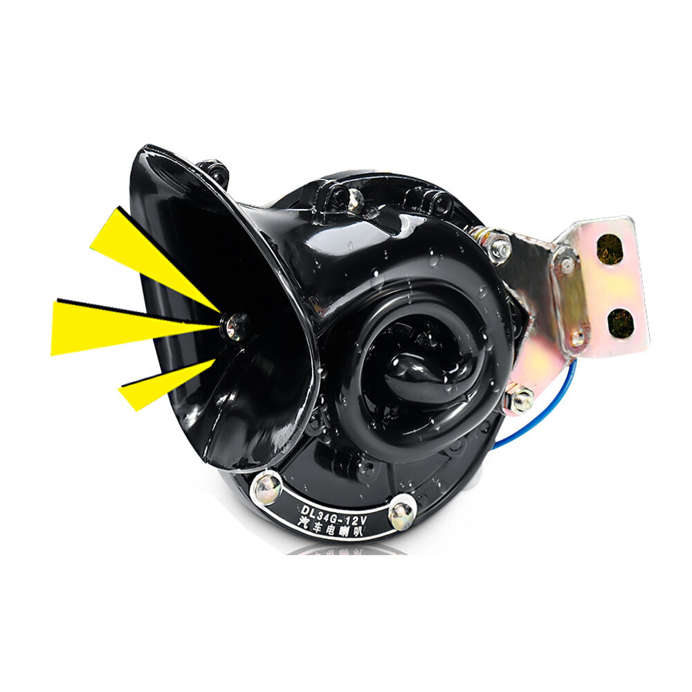 12V 250dB Electric Bull Horn Waterproof Super Loud Raging Sound Universal For Car Motorcycle