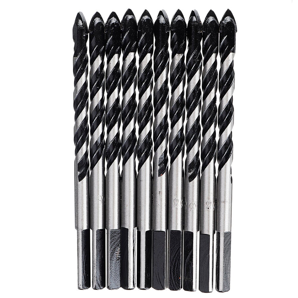 10pcs 6mm 8mm Hole Saw Cutter Triangle Twist Drill Bit Concrete Glass Ceramics Tile Marble Drill Bit