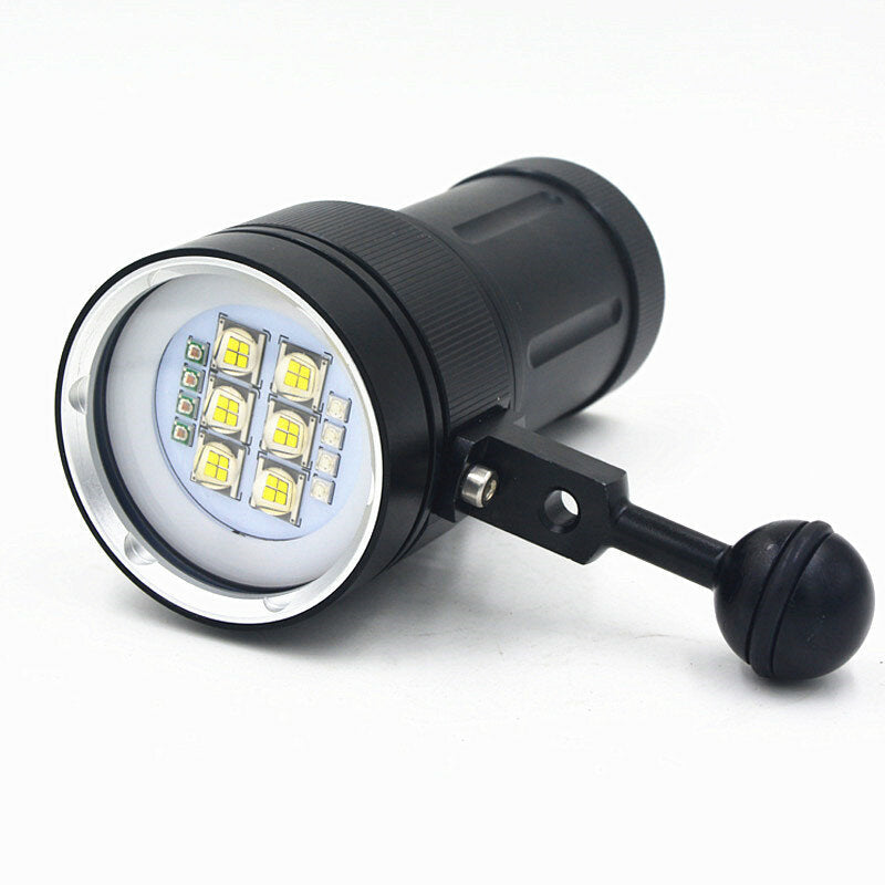 Underwater 20000Lumens 6xXHP90 4xRed 4xPurple Diving Photography Video Light