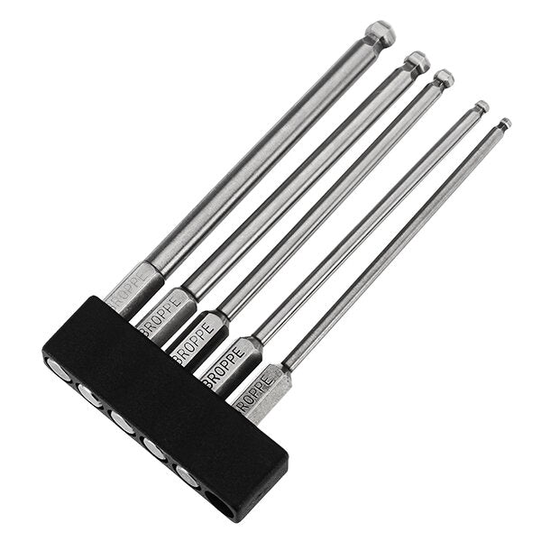 5pcs 2.5/3/4/5/6mm 100mm Magnetic Ball Screwdriver Bits 1/4 Inch Hex Shank