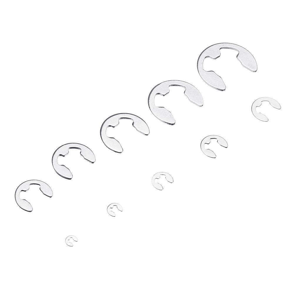 Stainless Steel E-Clip External Retaining Snap Ring 1.5-10mm Assortment Set 120Pcs
