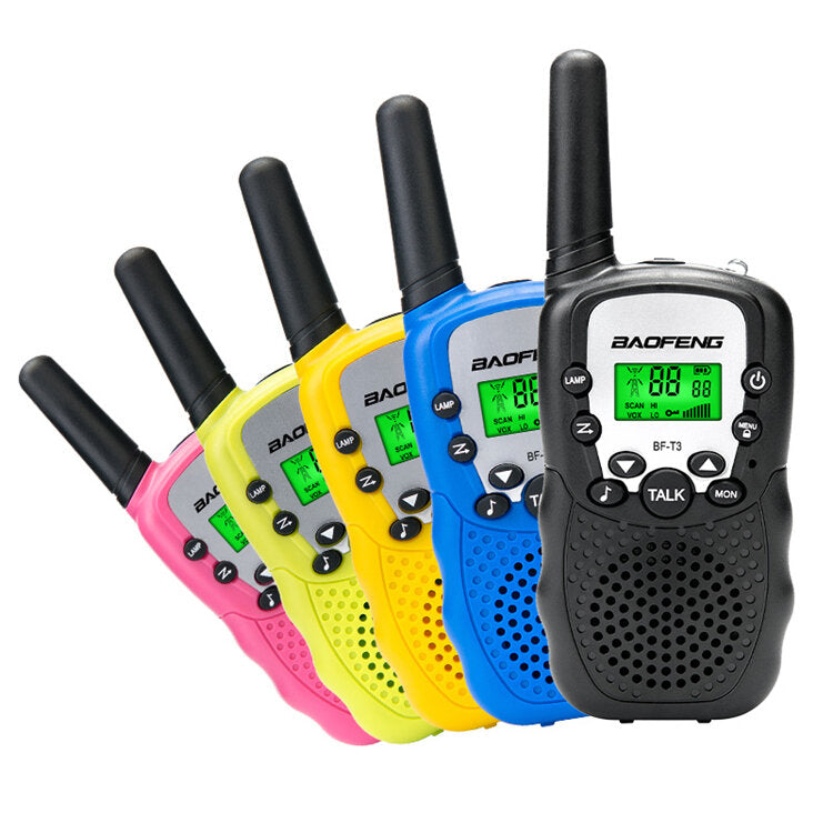 2Pcs Radio Walkie Talkie UHF462-467MHz 8 Channel Two-Way Radio Transceiver Built-in Flashlight 5 Color for Choice