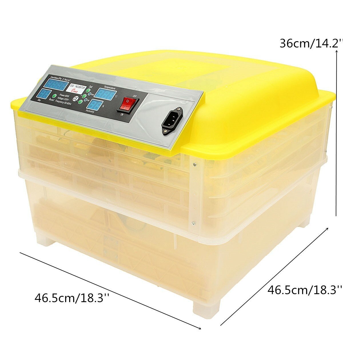 Fully Autoxic Digital Egg Incubator 96 Eggs Poultry Duck Hatcher