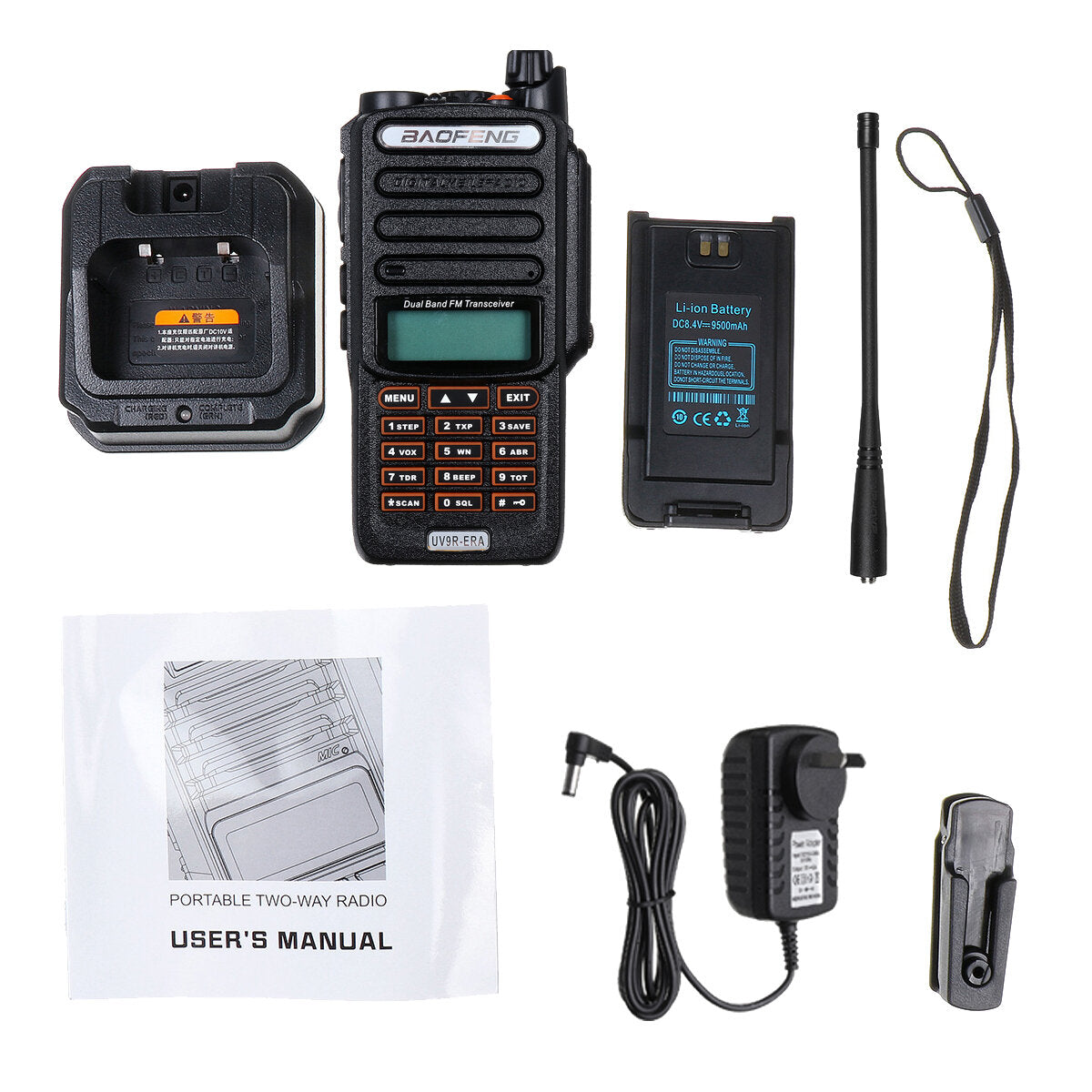 ERA Walkie Talkie Waterproof Intercom VHF UHF 2 Way Radio 128 Channel For Marine Outdoor