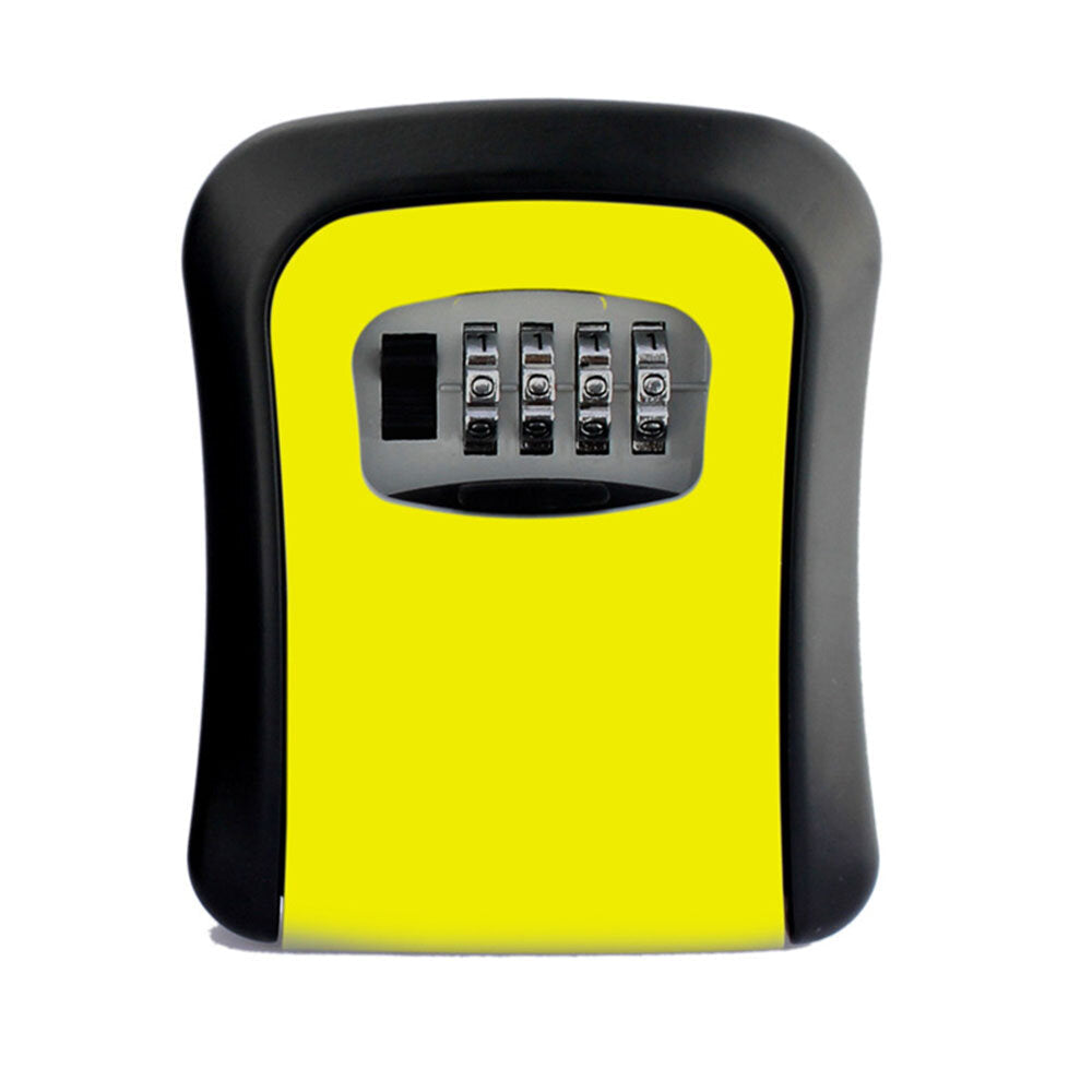 Aluminum Alloy Password Box Wall Mounted Key Lock Box 4 Digit Code Combination Key Storage Lock Box for Realtor Construction Room Escape