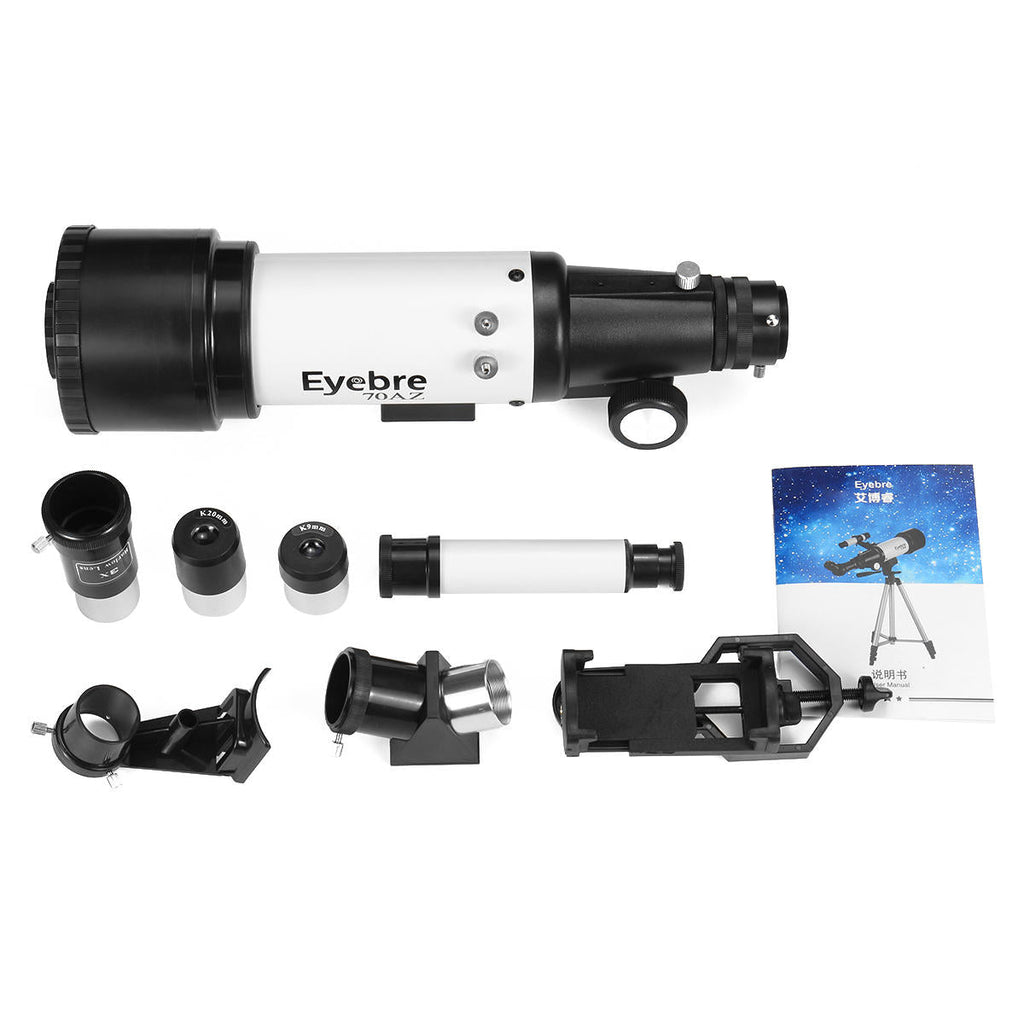 Portable 336X Travel Telescope Observing PlanetsTelescope 300mm Astronomical Refractor With Tripod & Finder Scope