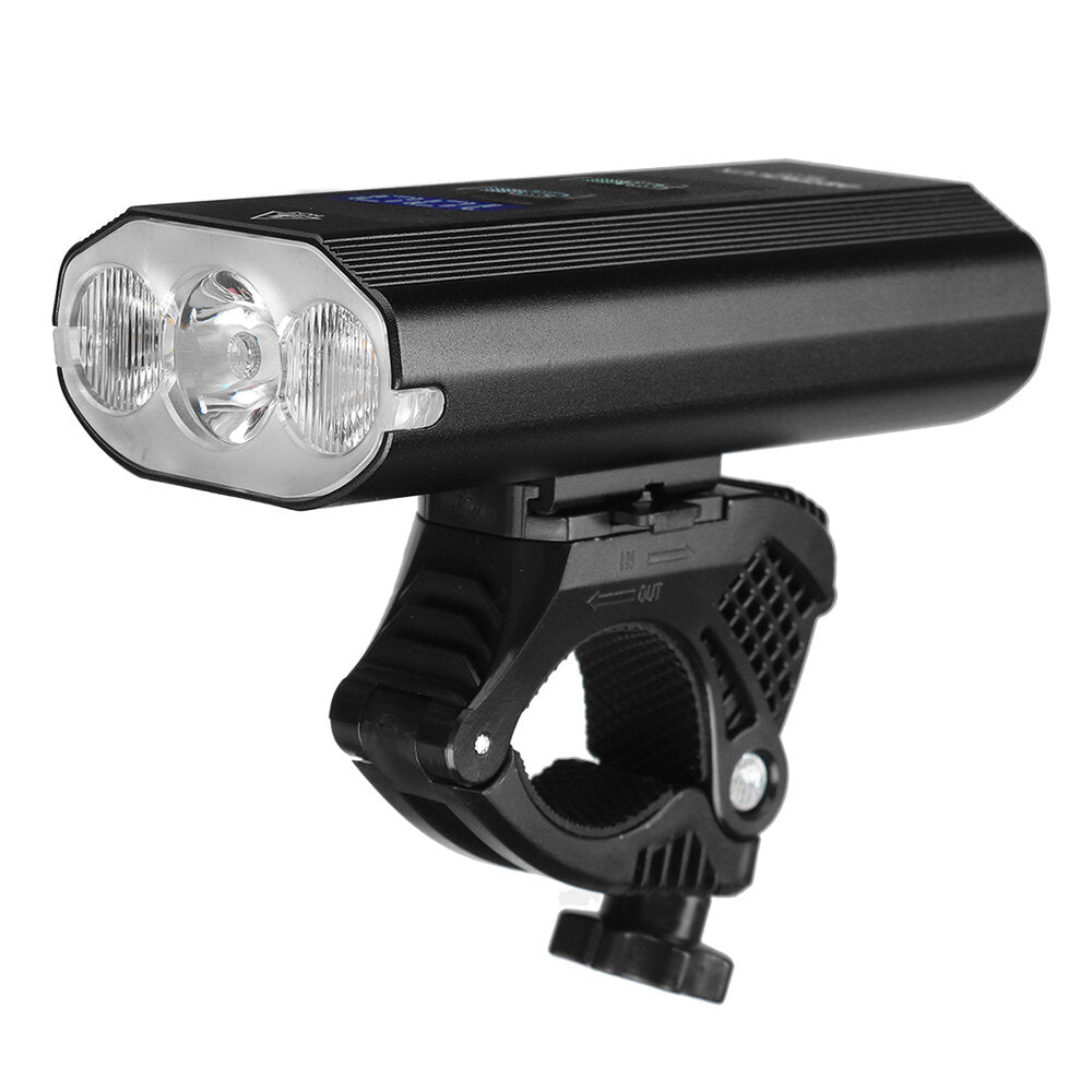 Bicycle Handlebar Flashlight1200LM Bike Headlight Support High Capacity Power Bank Dual Distance Beam Rechargeable LED for Electric Bike Scooter