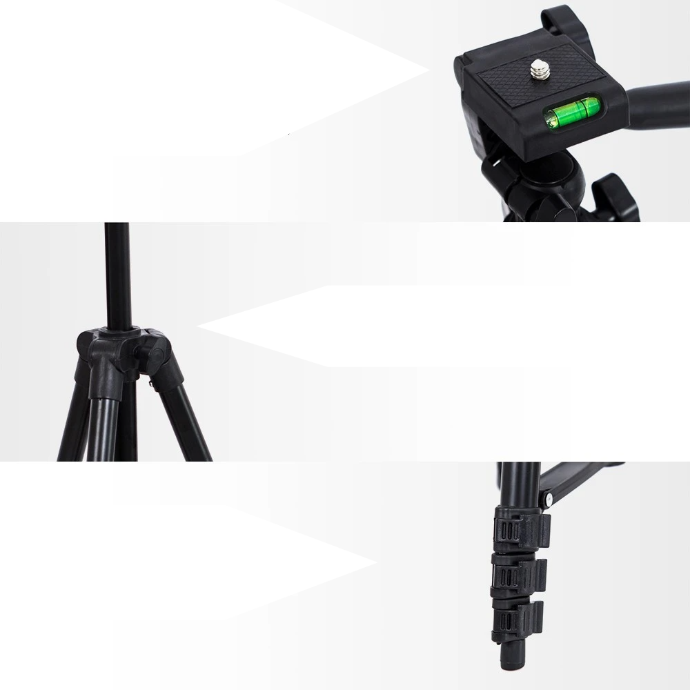 Lightweight Tripod Adjustable Selfie with Ball Head Quick Release Plate for Photography Live Streaming