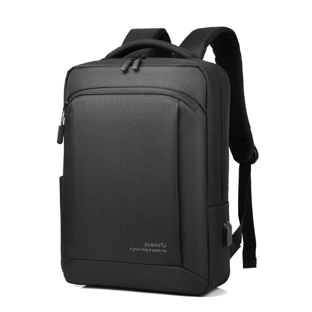 Business Backpack Laptop Bag Male Shoulders Storage Bag with USB Waterproof Schoolbag for 15.6 inch Computer