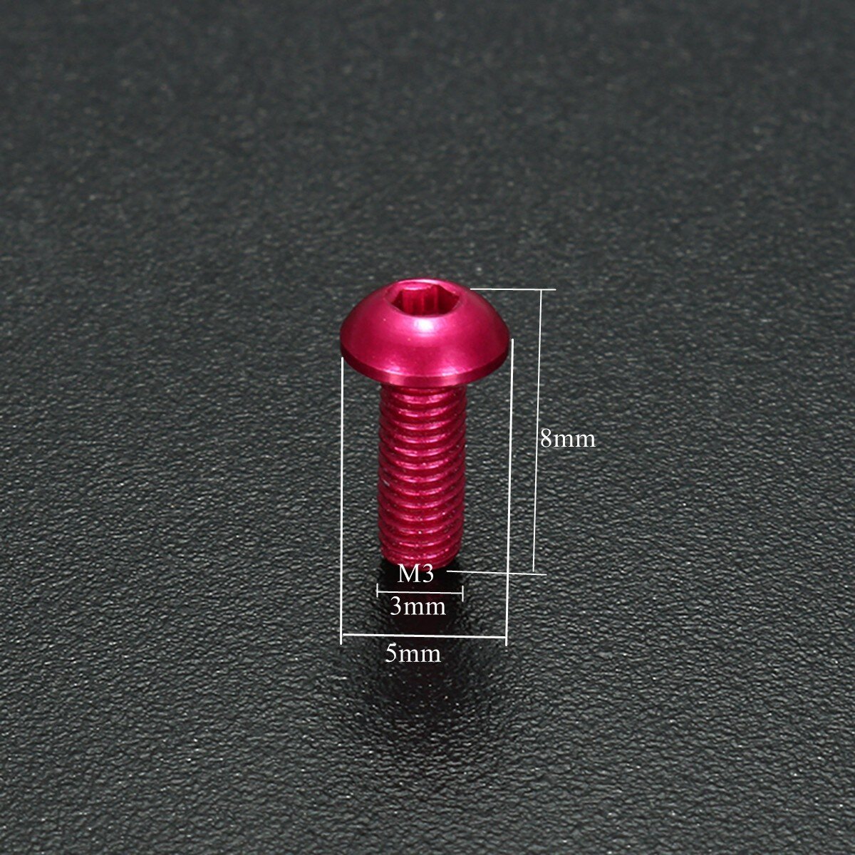 10Pcs M38mm Hex Socket Screws Round Head Cap Screws 7075 Aluminum Alloy
