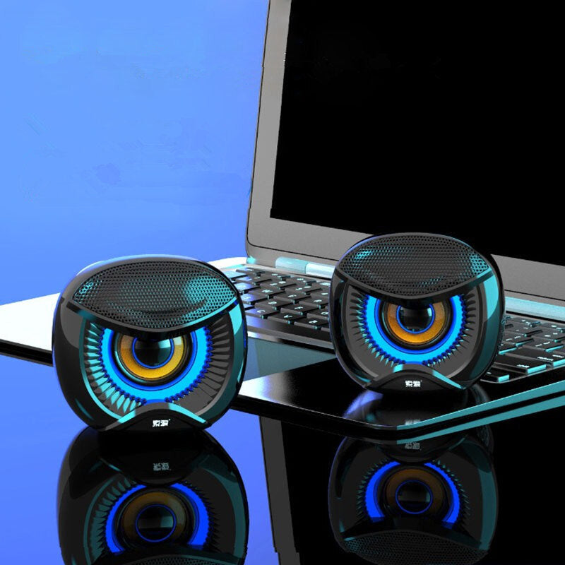 Mini Computer Speaker USB Wired Bluetooth Loudspeakers Speakers 4D Stereo Sound Surround Soundbox for PC Laptop Notebook