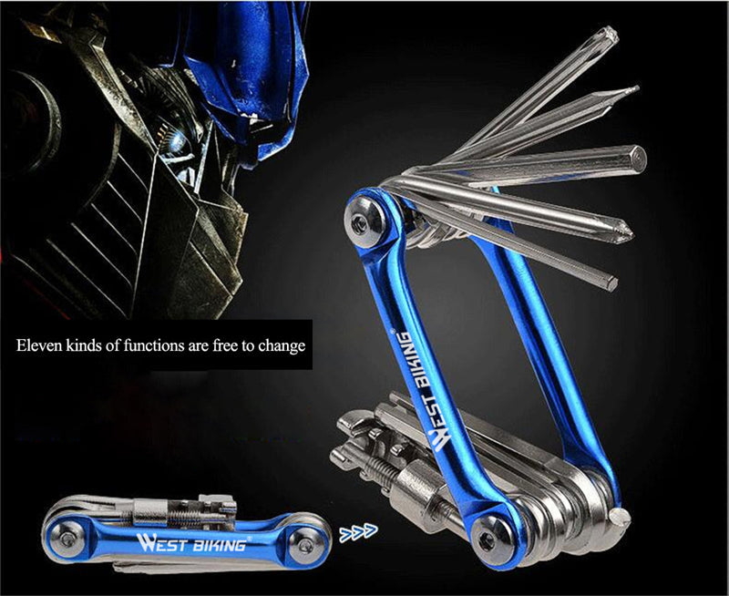 11-in-1 Bicycle Repair Tools Kit Multifunction Hex Spoke Cycling Screwdrivers Tools Tyres Lever Allen Wrench MTB Bike Tools