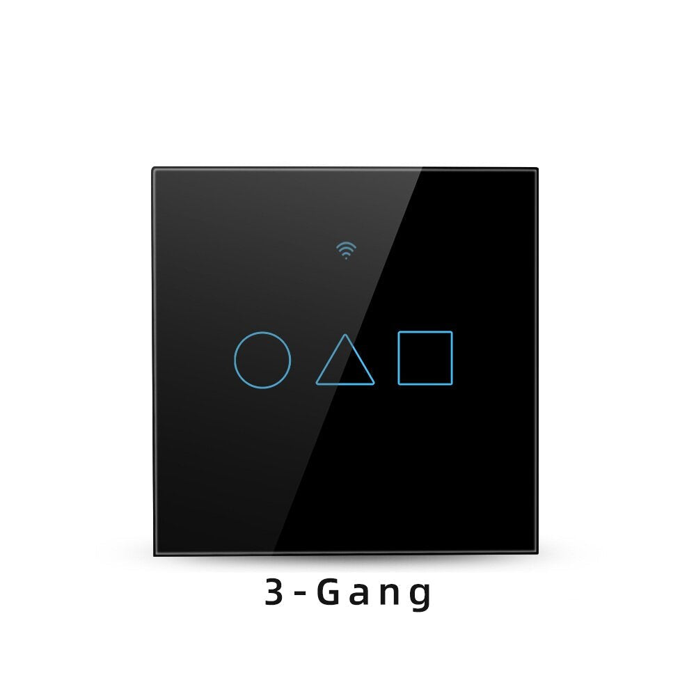 Smart Wall Light Switch LCD Touch Screen Tuya WiFi And 433Mhz Universal Remote Control Works With Alexa Google Home