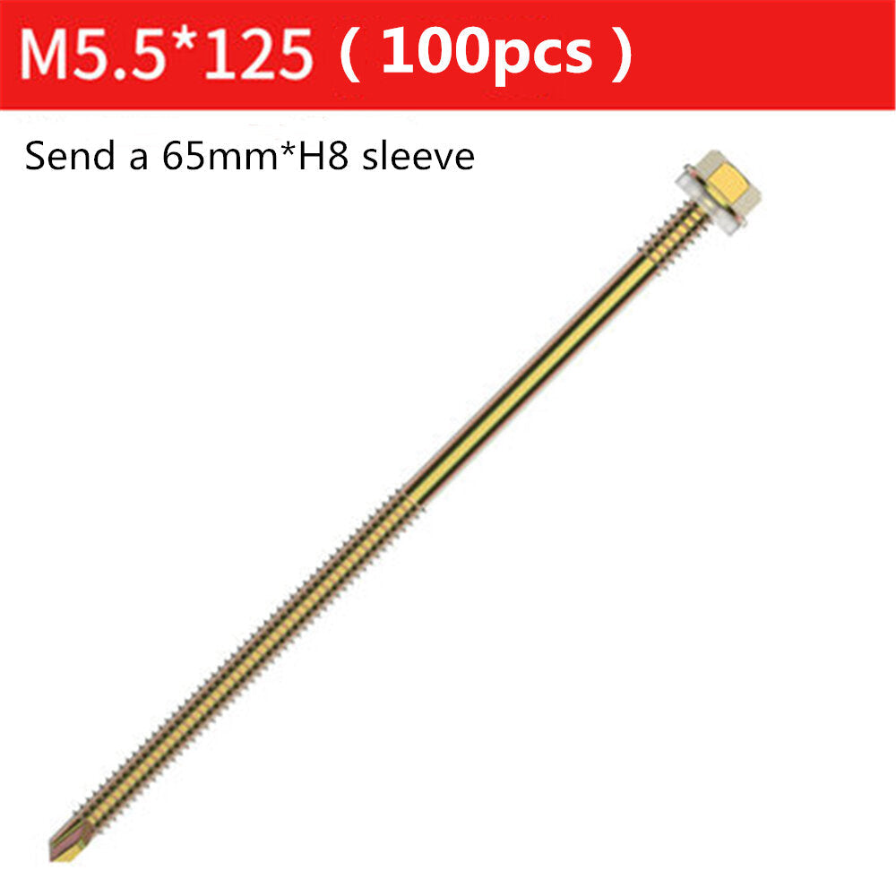 M5.5 External Hexagon Self Drilling Screw Color Zinc Plated Length 19-125mm