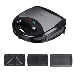 220V 750W Multifunction3 in 1 Breakfast Machine Sandwiches Waffles Panini Toast Maker Non-Stick Coated Baking Sheet